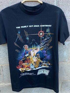 FAMILY GUY Star Wars Parody SOMETHING DARKSIDE T-Shirt MENS Small NEW Y2K 2009
